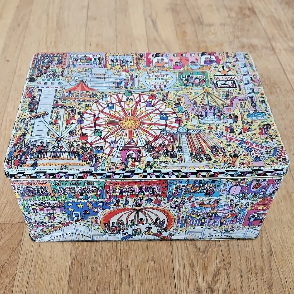 James Rizzi Pop Art Coney Island Carnival Large Hinged Tin